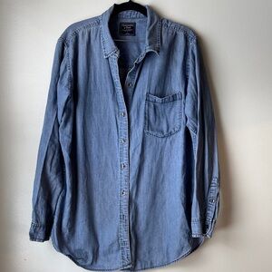 Abercrombie & Fitch Light Blue Denim Button-Down Shirt